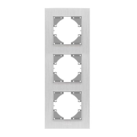 Ezüst színű alumínium hármas függőleges keret (6/48) Ledmaster