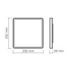 18W 4000K IP20 szögletes LED mennyezeti lámpa Videx
