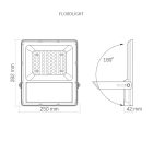 100W 5000K IP65 napelemes reflektor Gelio Videx