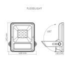20W 5000K IP65 napelemes LED reflektor Videx