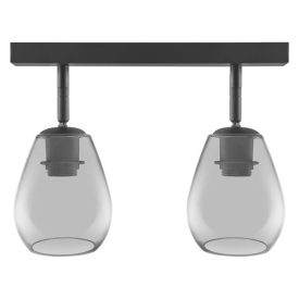   Vintage 1906 Cone Spot x 2 Glass Smoke mennyezeti lámpa LEDvance