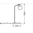 Vintage 1906 Cone Floor Glass Smoke állólámpa LEDvance