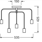 Vintage 1906 Pipe Bent mennyezeti lámpa LEDvance