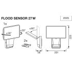 27W 4000K IP55 LED reflektor mozgásérzékelővel Endura Pro Flood Sensor LEDvance