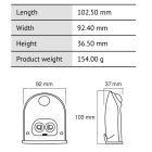 Door LED Down LED lámpa fény és mozgásérzékelővel 4000K fehér LEDvance