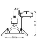 4,3W 2700K süllyesztett LED lámpatest LEDvance