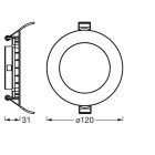 8W 6500K IP20 kerek LED panel LEDvance