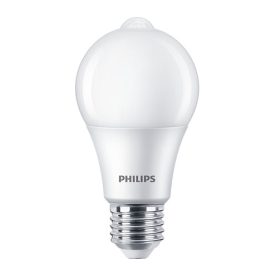8W 2700K E27 LED fényforrás mozgásérzékelővel Philips
