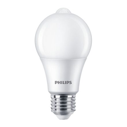8W 2700K E27 LED fényforrás mozgásérzékelővel Philips