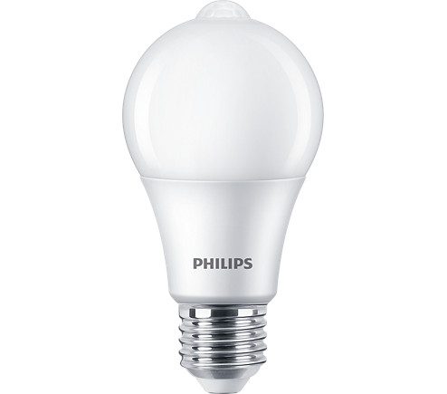 8W 2700K E27 LED izzó mozgásérzékelővel Philips