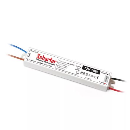 18W 12V IP67 SLIM LED tápegység Scharfer