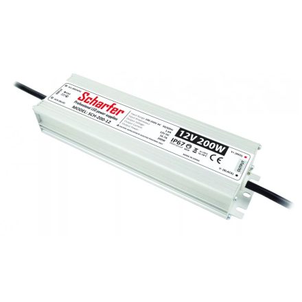 200W 12V IP67 SLIM LED tápegység Scharfer