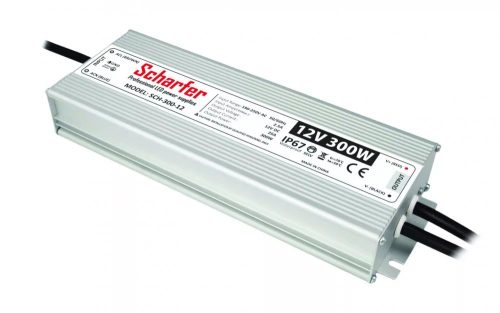 300W 12V IP67 SLIM LED tápegység Scharfer