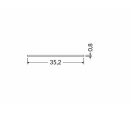 "H" opál LED profil fedél Topmet