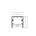 Phil53 falon kivüli eloxált LED profil Topmet