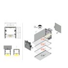 Phil53 falon kivüli eloxált LED profil Topmet