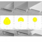 "C10" 60° sugárzási szög LED profil fedél Topmet