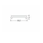 "C2" klikk ROLL opál 20m tekercs LED profil fedél Topmet