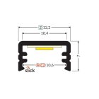 Slim8 natúr alumínium LED profil Topmet