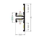 Back10 natur alu 4000mm LED profil Topmet