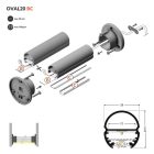 Topmet Oval LED profil eloxált 2000 mm