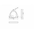 Oval végrögzítő 2db/csom fali fém Topmet