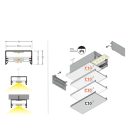 Topmet Lowi falon kívüli fekete LED profil 2000 mm