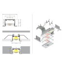 Phil süllyesztett natur LED profil Topmet