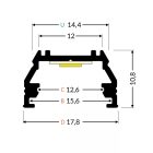 Uni12 eloxált LED profil Topmet