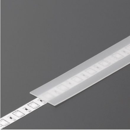 "E" matt átlátszó LED profil fedél Topmet