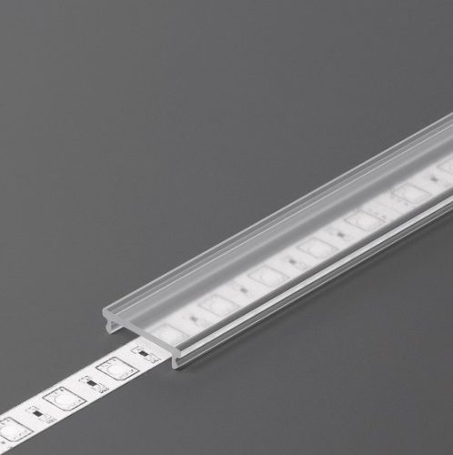 "F" klikk víztiszta LED profil fedél Topmet