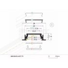 Groove14 fekete LED Profil Topmet