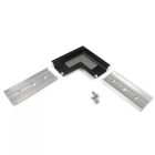 Groove14 eloxált alu sarokidom 90° fekete Topmet