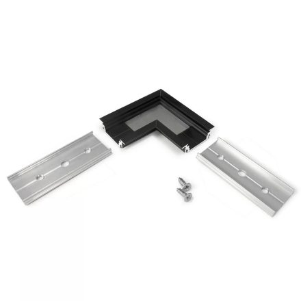 Groove14 eloxált alu sarokidom 90° fekete Topmet