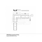 Groove14 eloxált alu sarokidom 90° fekete Topmet