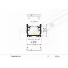 Floor12 eloxált LED profil Topmet 