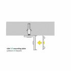 "U5" ARC12 oldalt rögzítő fehér Topmet