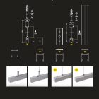 Linea20 fekete 3000mm LED profil Topmet