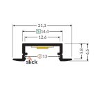 Topmet Begtin12 süllyesztett eloxált alumínium LED profil 2000 mm