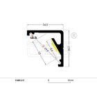 Cabi12E fehér LED profil Topmet