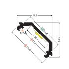 Quarter10 eloxált LED profil Topmet