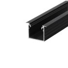 Topmet Linea-in20 süllyesztett fekete ALU LED profil 2000 mm
