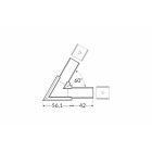 LINEA-IN20 fekete eloxált sarokidom 60° Topmet