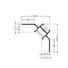 UNI-TILE12 PLUS 90° csempe LED profil 2000mm Topmet