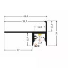 UP-TILE10 A eloxált 4000mm LED profil Topmet