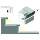 UP-TILE10 A eloxált 4000mm LED profil Topmet