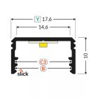 Topmet Uni14 eloxált LED profil 2000 mm