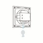 LED dimmer távszabályzó fali forgógombos RF fekete SlightLED