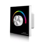 RGB LED távszabályzó fali forgógombos RF fekete SlightLED
