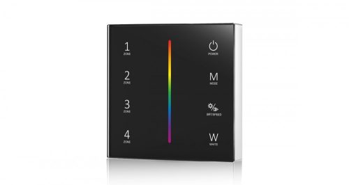 RGB/RGBW LED távszabályzó fali RF fekete Slightled